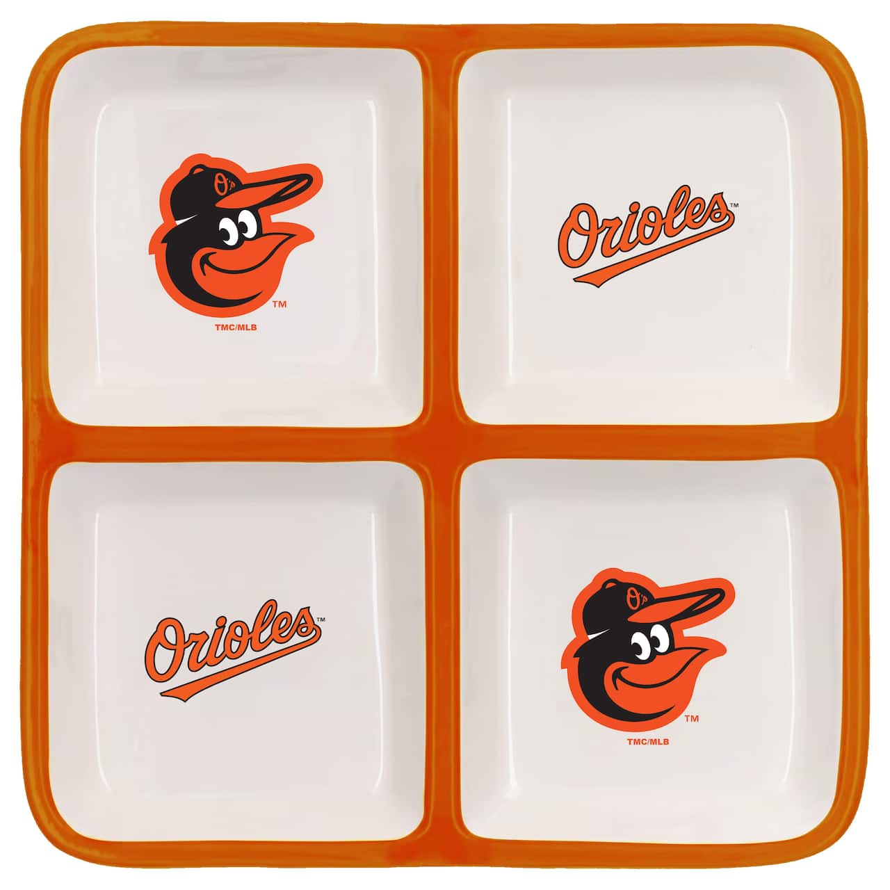 The Memory Company MLB 4 Section Square Ceramic Tray